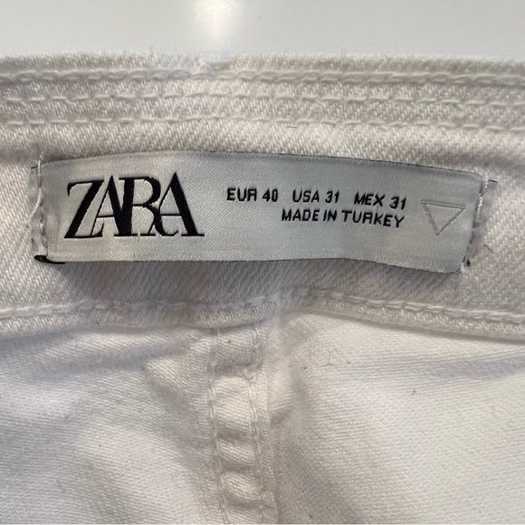 Zara Men's Distressed Ripped Skinny Jeans White 31x30 - Picture 8 of 13